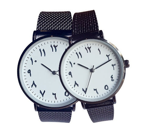 New fashion trend business casual men and women watch men's watch wild simple strange number couple watch women ShoppingLife.site