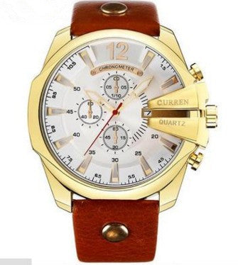 Fashionable Large Dial Decorated Three-eye Men's Watch ShoppingLife.site