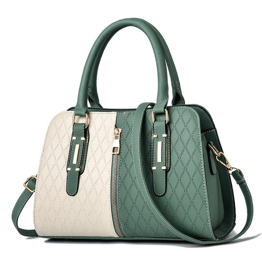 Fashion Color Matching Ladies Handbags European and American Atmosphere Large Capacity ShoppingLife.site