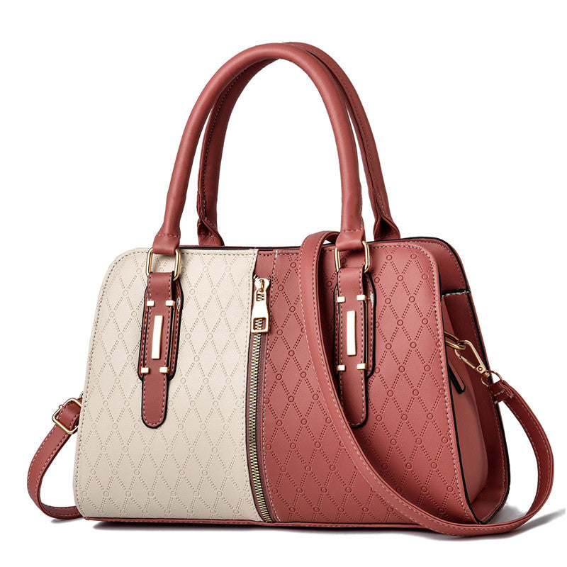 Fashion Color Matching Ladies Handbags European and American Atmosphere Large Capacity ShoppingLife.site