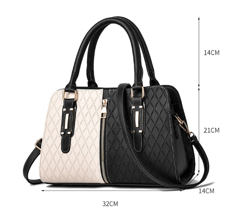 Fashion Color Matching Ladies Handbags European and American Atmosphere Large Capacity ShoppingLife.site