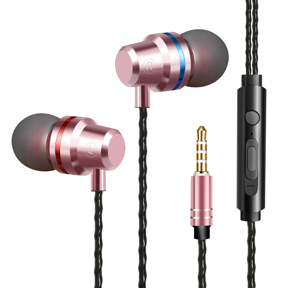 Metal Headphones Heat Tone In-ear Mobile Phone Headphones ShoppingLifes.com