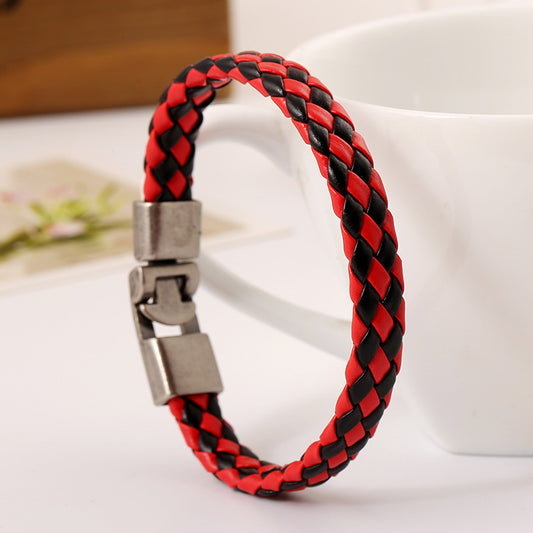 Simple Woven Leather Fashion Bracelet ShoppingLife.site