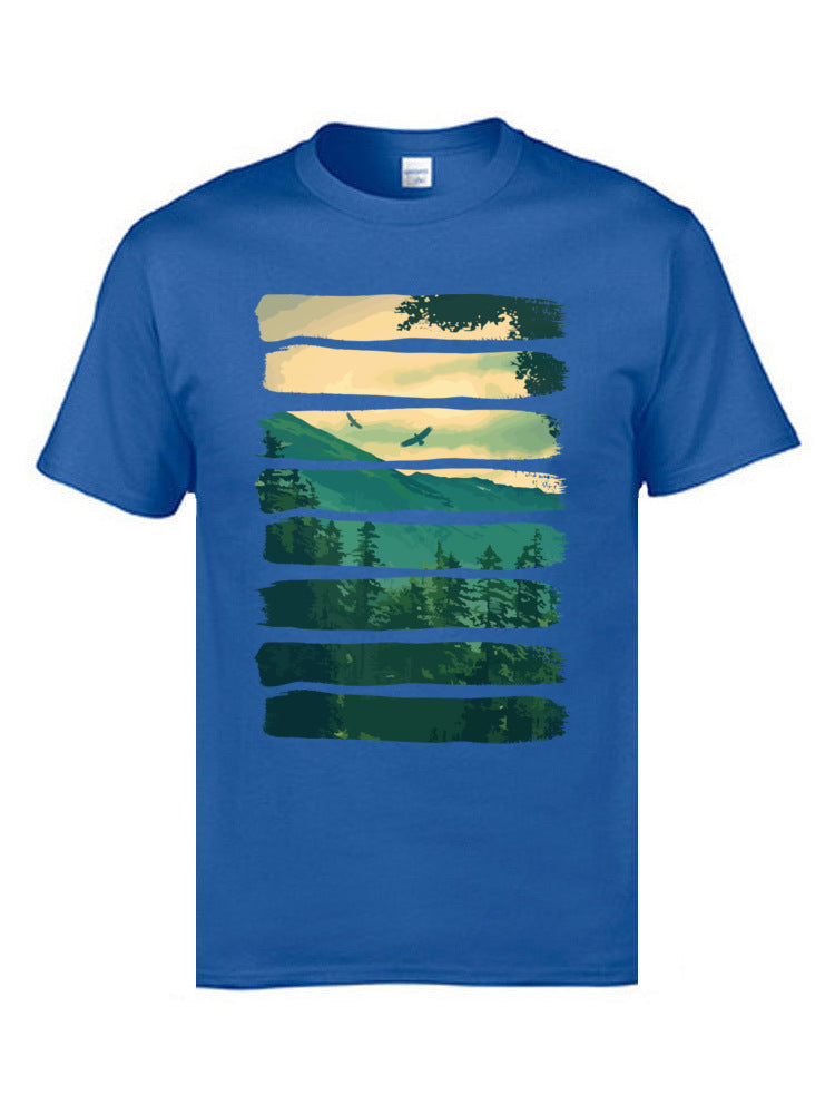 Hill Ridge Mountain Natura Landscape T Shirts College Univer ShoppingLifes.com