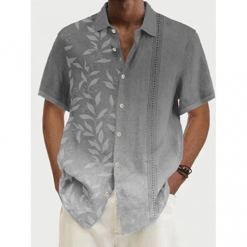 Hawaiian Short Sleeve Gradient Color 3D Digital Printing Shirt ShoppingLife.site