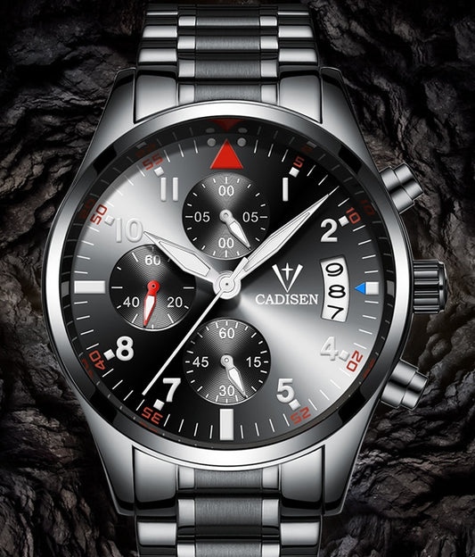Quartz Fashion Multifunctional Stainless Steel Watch ShoppingLifes.com