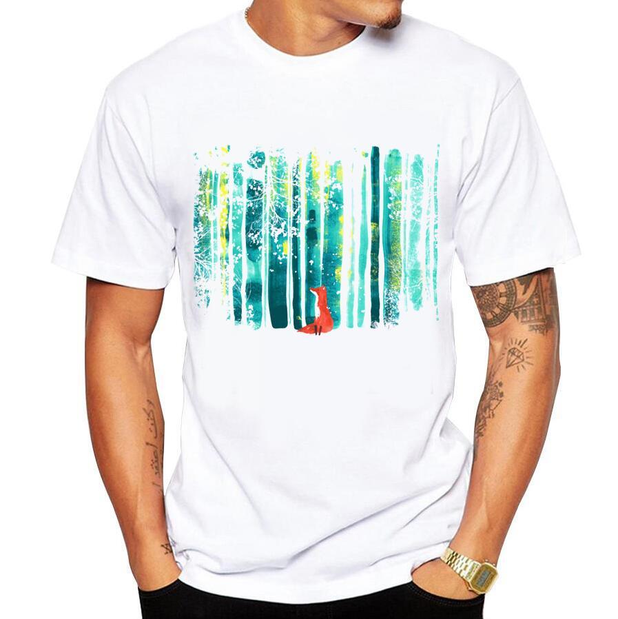 Men's Printed Stripe Short Sleeve Shirt ShoppingLife.site