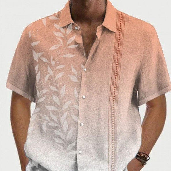 Hawaiian Short Sleeve Gradient Color 3D Digital Printing Shirt ShoppingLife.site