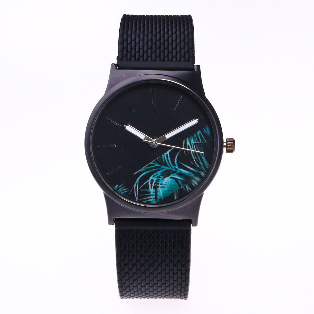 Men's And Women's Silicone Mesh Floral Watch ShoppingLifes.com