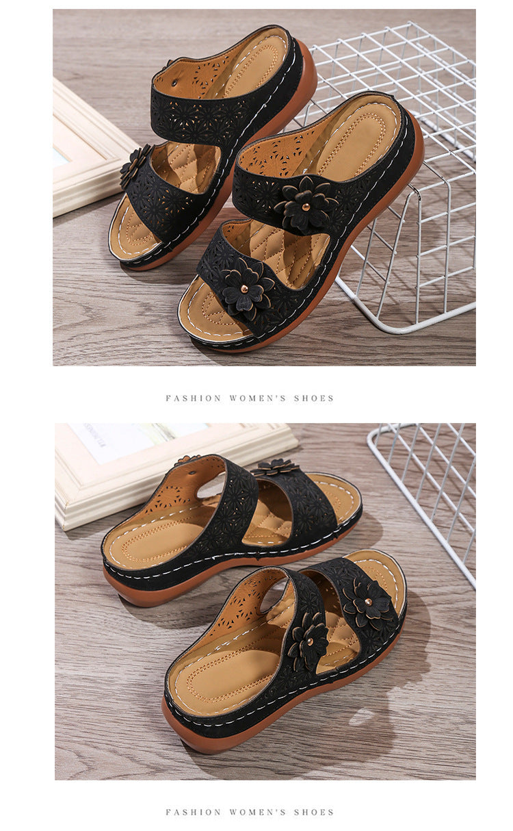 Women's Casual Flower Flat Sandals ShoppingLife.site