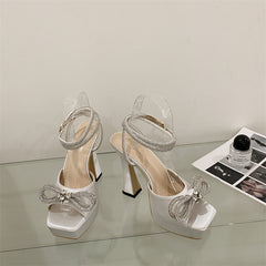 Thick Sole Waterproof Platform High Heeled Sandals For Women ShoppingLife.site