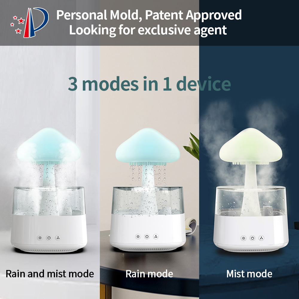 Rain Humidifier Mushroom Humidifier Rain Cloud Humidifier Water Drop Humidifier ShoppingLife.site