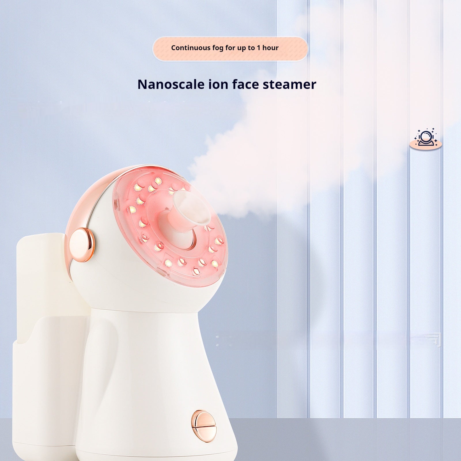 Facial Steamer With Light Household Nano Spray Hydrating And Humidifying Hot Spray 7 Color Color Light ShoppingLife.site