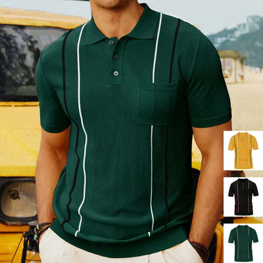 Casual Sweater Men's Short-sleeved Thin Business Shirt ShoppingLifes.com