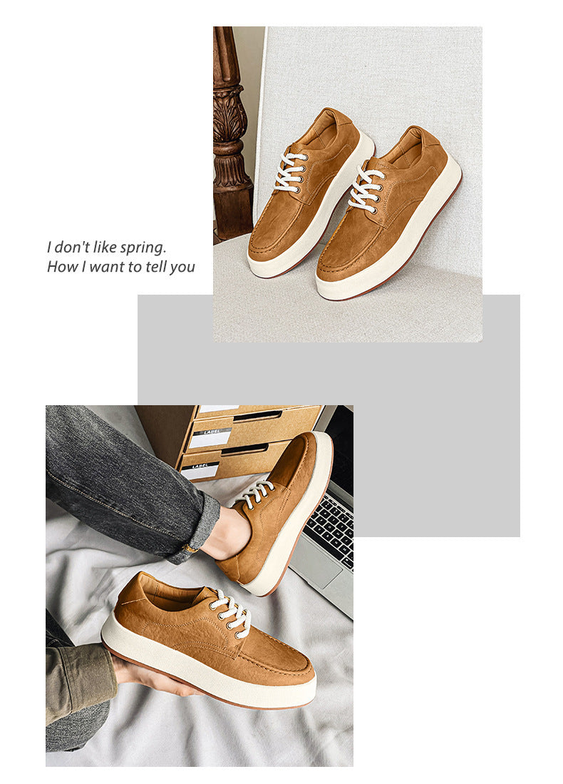 Casual Men's Lace-up Platform Casual Shoes ShoppingLife.site