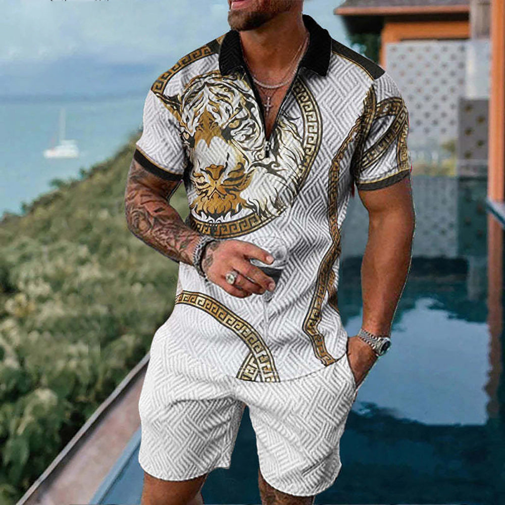 Men's Summer New Polo Shirt Suit Plus Size Fashion ShoppingLife.site