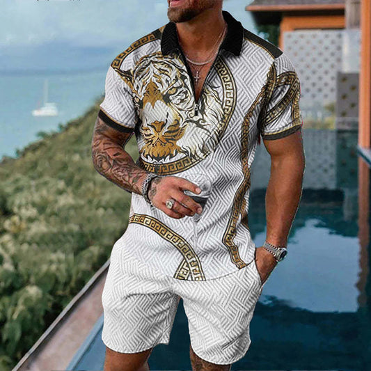 Men's Summer New Polo Shirt Suit Plus Size Fashion ShoppingLife.site